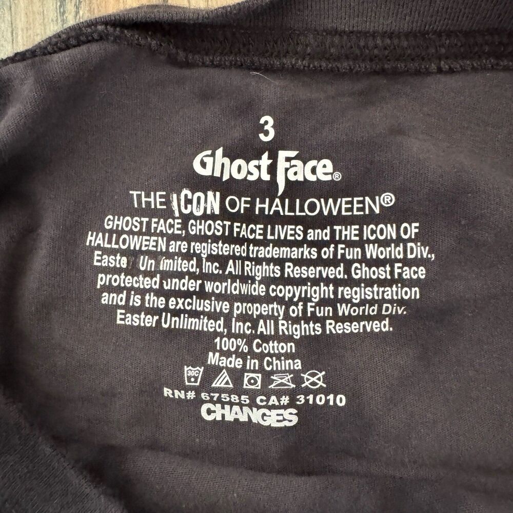 Ghost Face Tie Dye Unisex T Shirt Size 3/2X-3X Black Halloween Horror Graphic - Picture 6 of 10